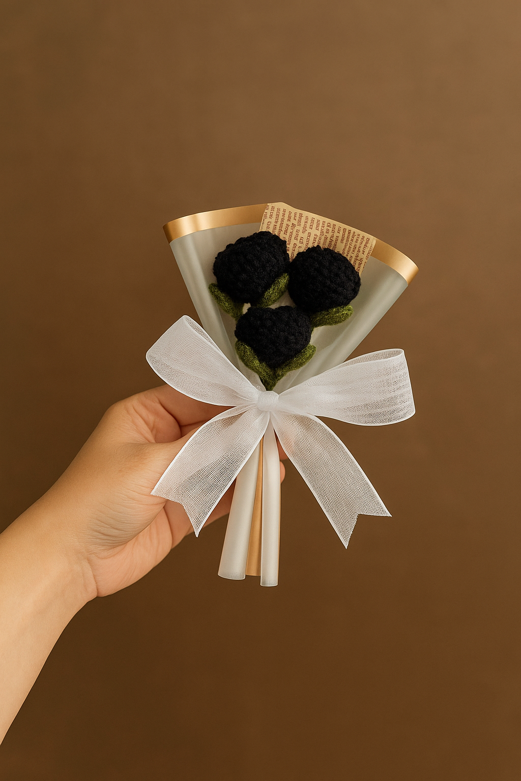 Black Mini Rose Bouquet