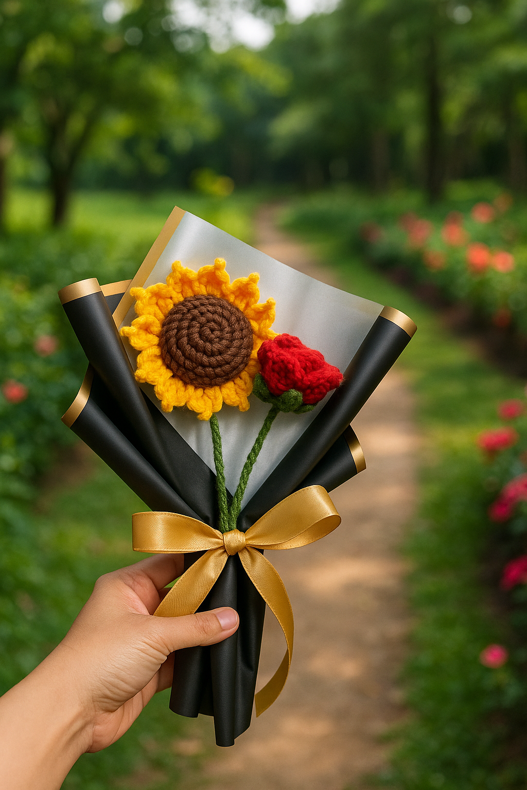 Sunflower plus Rose Bouquet