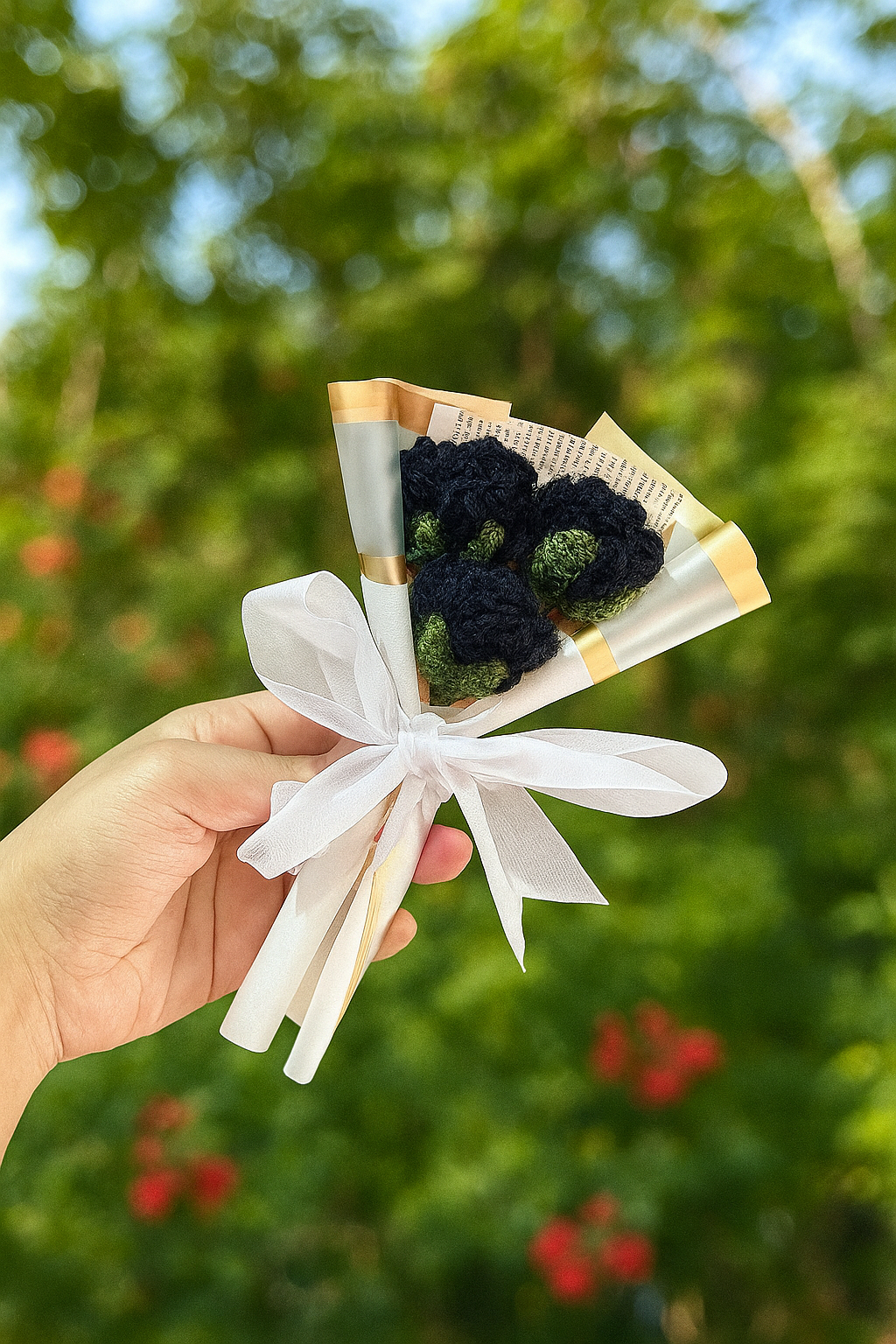 Black Mini Rose Bouquet