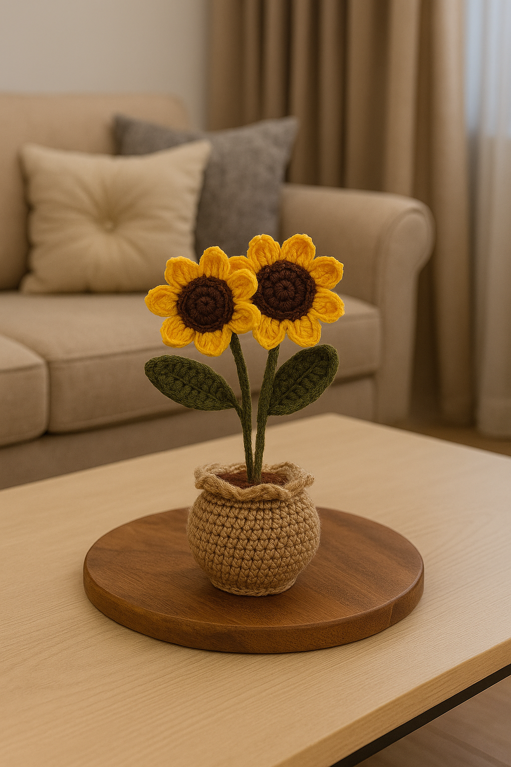 Double Sunflower Pot
