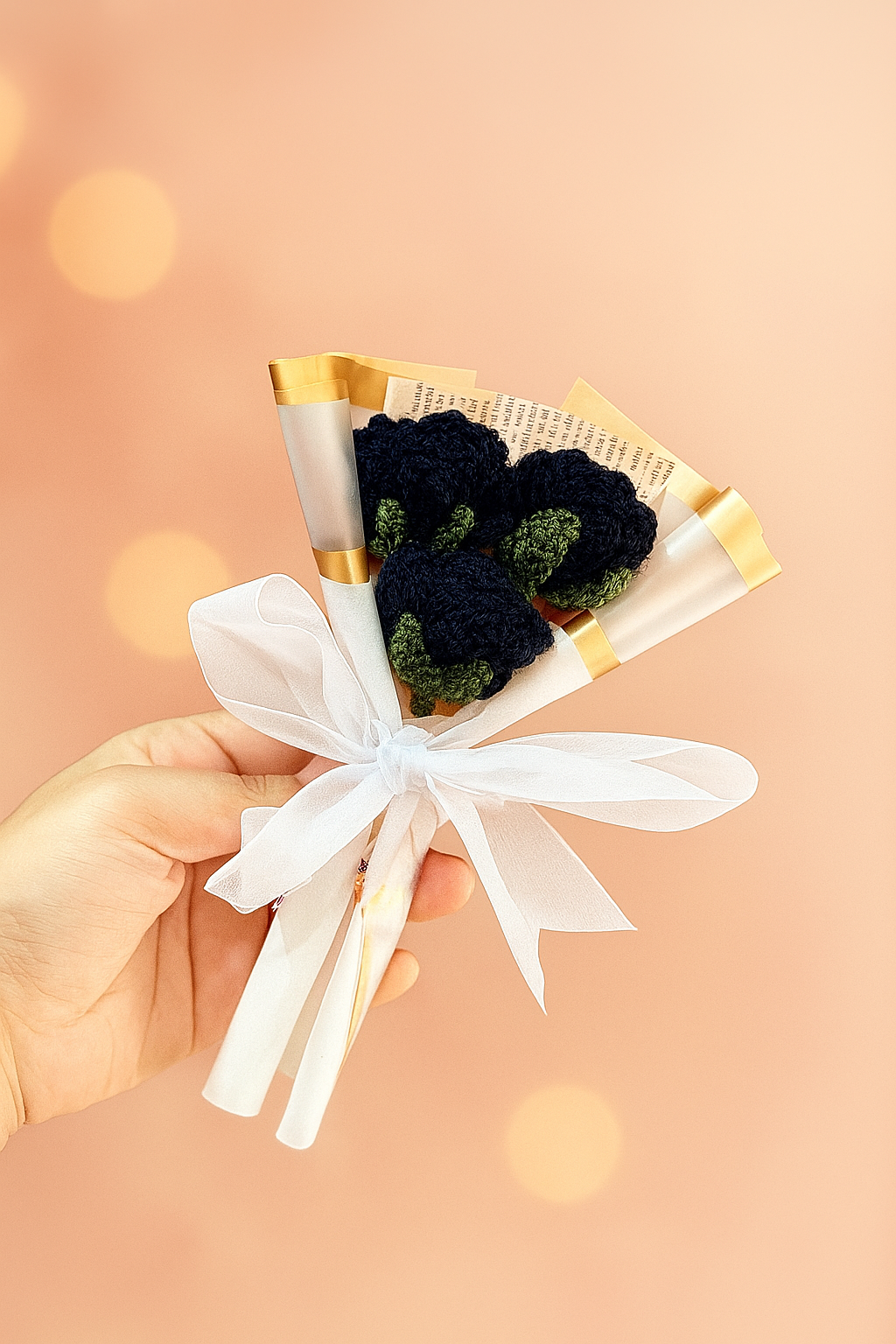 Black Mini Rose Bouquet